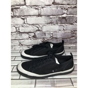 James Perse Black Denim Fabric Low Top Vulcanized Sneakers Women Sz 11M US/42EU